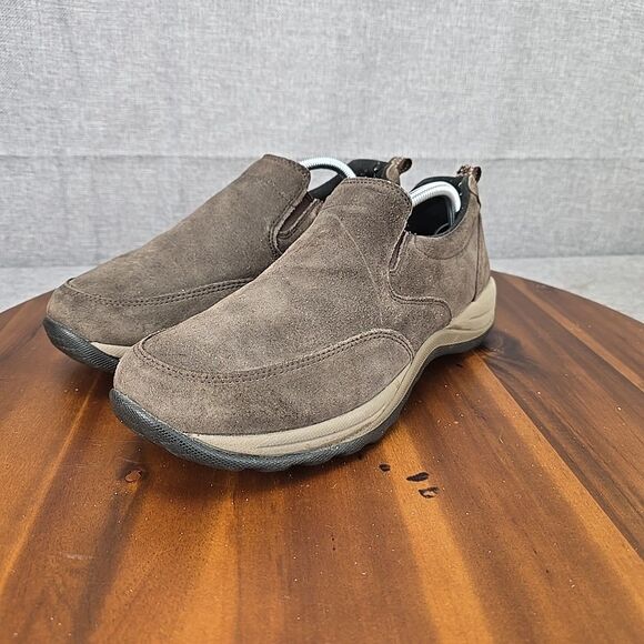 L.L. Bean men's Casual Size 10.5 Brown Suede Sport Slide Ins 05330 0 Vj31 04 - Picture 5 of 13